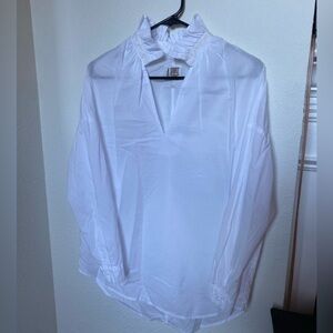Ruffle Mock-neck Blouse